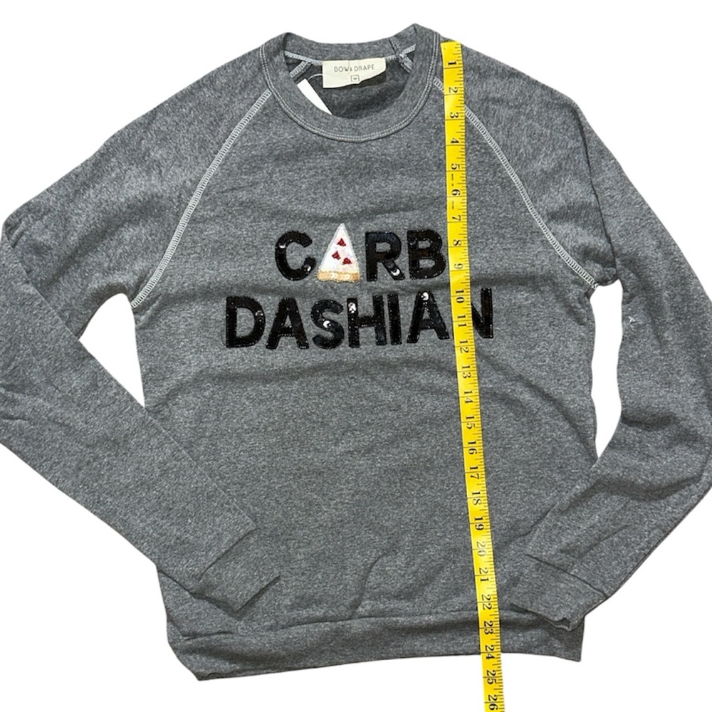 Bow & Drape Gray Crewneck Sweater CARBDASHIAN - Picture 5 of 5